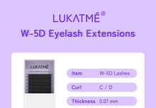 LUKATME 5D W Eyelash Extensions C/D Curl 8-15mm W Shaped 5D Fans False Lashes Mega Volume 5D Eyelash for Makeup