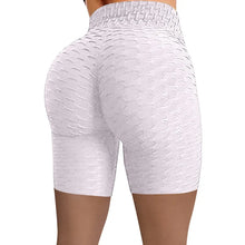 2026 Women's High Waist Bubble Sports Yoga Pants, Hip Lifting Slimming Elastic Five Point Shorts Outdoor Casual Shorts