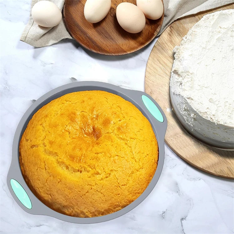 Silicone Fluted Cake Pans Non-Stick Kitchen Oven Baking Pans Easy Release Oven Cake Molds with Muffin Pan Donut Pan Loaf Pan