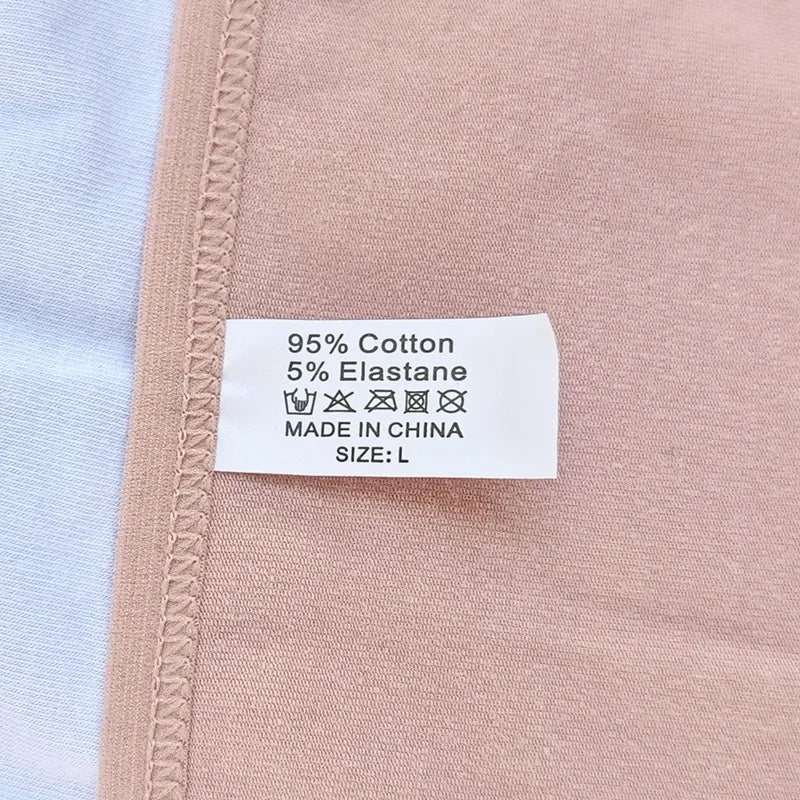 5Pcs/set Cotton Panties Women Low Waist Adjustable Metal Slider Straps Bikini Briefs Breathable No Show Ladies Daily Underwear
