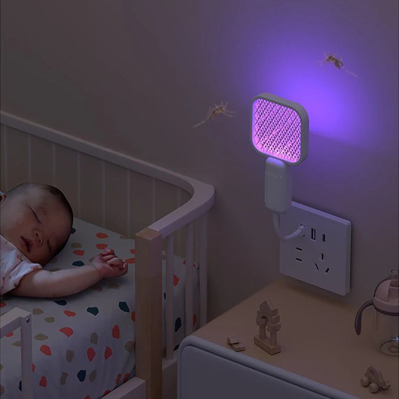 Household Usb Purple Light Mosquito Killer Lamp Electric Mosquito Swatter Trap And Kill Mosquitoes Outdoor Picnic Portable Car