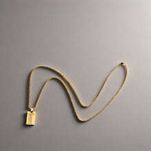 Gold - Plated Custom Boy Name Necklace with Engraved Rectangle Pendant, Perfect Birthday & Back - to - School Gift for Kids