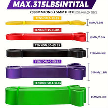 New 1Pcs Tough Latex Resistance Band Elastic Exercise Strength Pull-Ups Auxiliary Band Fitness Equipment Strengthening Train