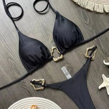 New Sexy Halter Micro Bikini Set Women Swimsuit Swimwear Deep V Neck Triangle Thong Brazilian Beachwear Bathing Suit