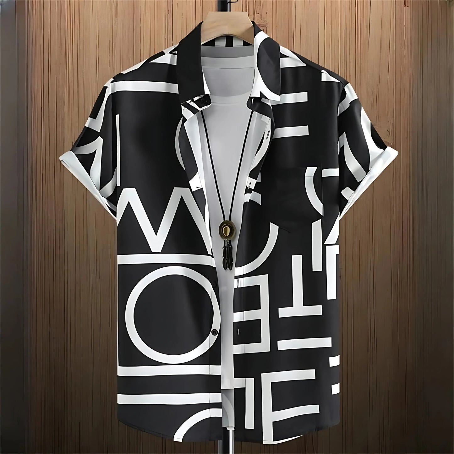 2026 Summer New Style Men's Short-Sleeved Shirt with 3D Pattern Printing for Street Casual Fashion Comfortable Soft Breathable