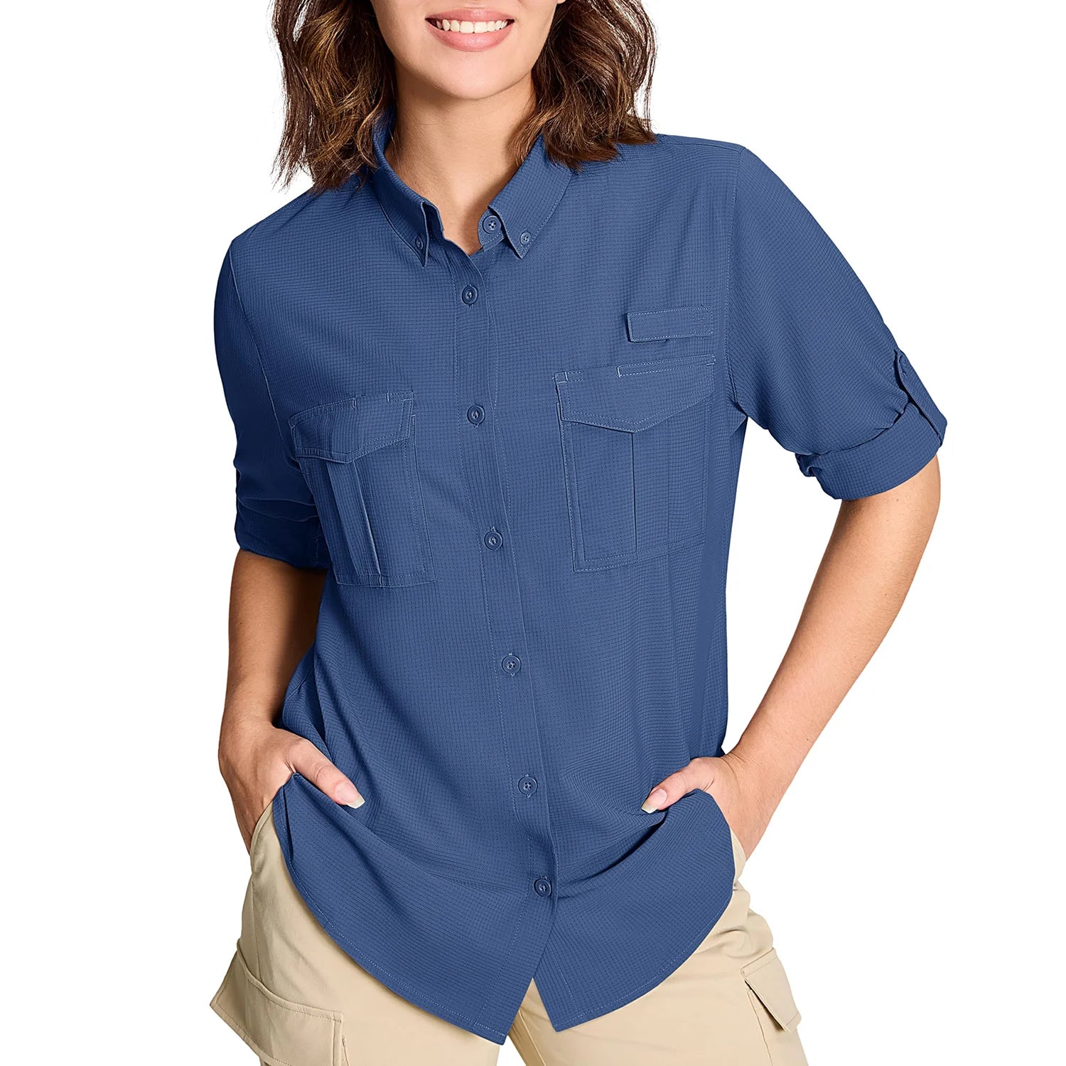 TACVASEN Womens UPF 50 Fishing Shirt Quick Dry Long Sleeve