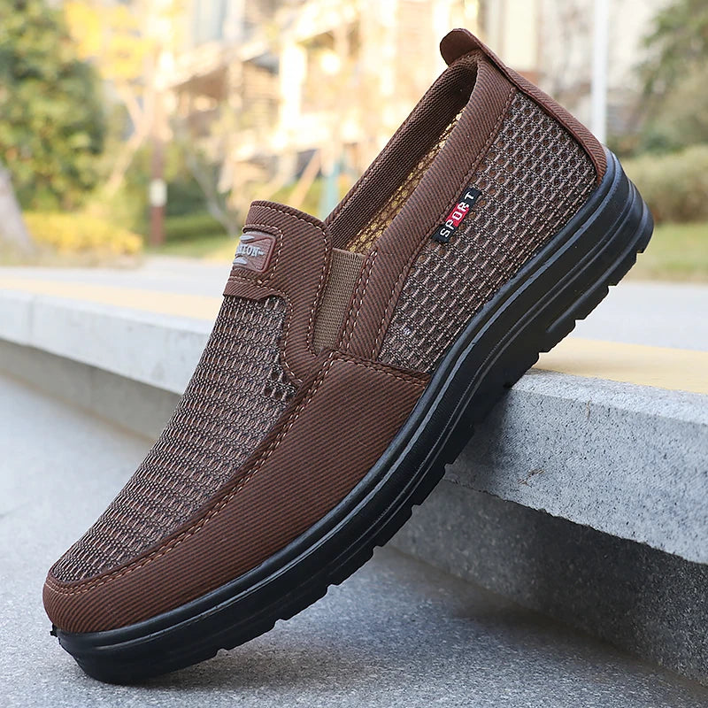 Men's Fashionable Solid Woven Knitted Running Shoes - Lightweight, Breathable, and Non-Slip - Perfect Sports Shoes for Outdoor Activities