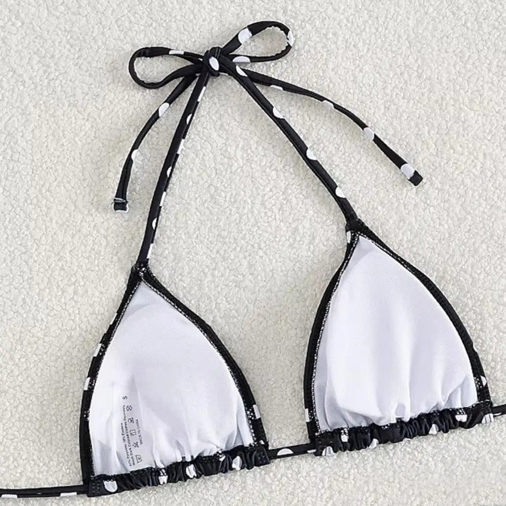 3Pcs/Set Fashion Summer Dot Bikinis Set Casual Beachwear Women Swimsuit Elegant Swimwear Beach