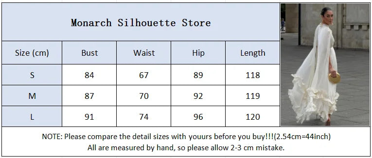Women Solid Cloak Long Dresses Fashion Stand Neck Lace Sleeveless Ruffle Irregular Hem Dress 2025 New Summer Street Lady Gown