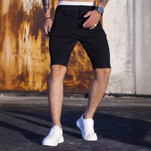 Men Jeans Shorts Strecth Washed Vintage Distressed Pockets Button Basics Straight Denims Streetwear 2025 Summer Short Pants