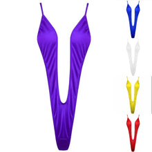 Women Sexy Lingerie Bodysuit Swimsuit Tempt Backless Deep V Bikini High Stretch Three-Point  Bikini Swimsuit Clubwear