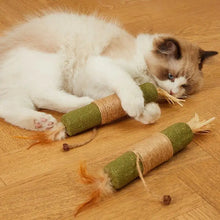 NEW 1/2PCS Cat Toys Made Of Wood Knotweed Teething Sticks Insect Galls Raffia Sisal Rope Teeth Cleaning Toys Cat Teasing Sticks
