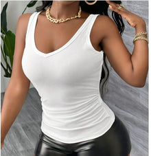 Summer Tanks Camis Women New Summer Solid Sexy Crop Top Hot Girl Sleeveless Casual V-neck Vest Camisole Tees Top Sling Woman