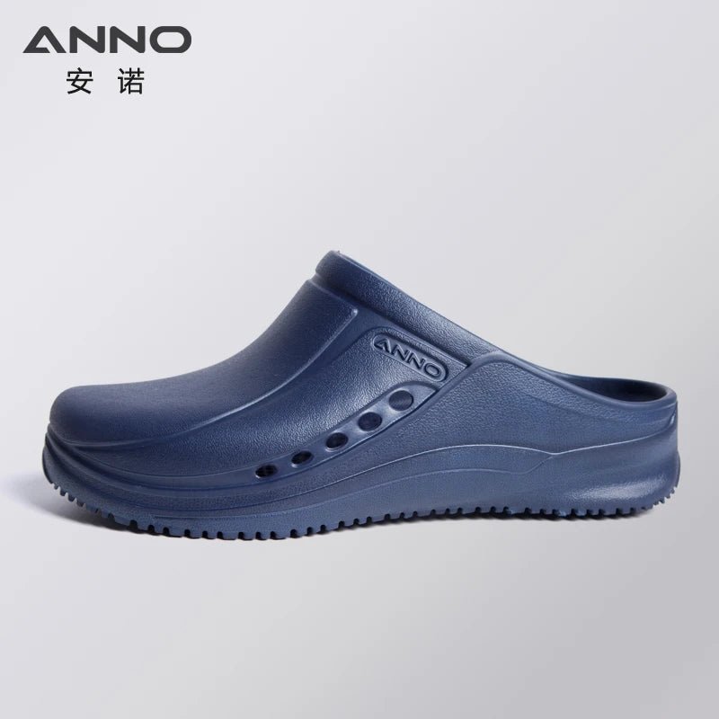 ANNO Soft Work Breathable Shoes for Women Men Light Nurse Clog Anti-slip Slipper Flat Hospital Kitchen Beatuty Salon