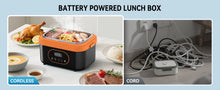 Gison 1.5L Electric Lunch Box Food Warmer Self Heating Lunch Box 18000mah Big Capacity Rechargeable Cordless Electric Lunch Box