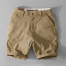 7701 Summer Fashion Men's Simple Basical Cargo Shorts Japan Style High Quality Cotton Solid Color Casual Loose Half Length Pants