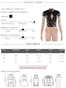 Haut court Weird Puss pour femme, col montant, simple boutonnage, sexy, sauvage, élégant, uni, style gothique punk, moulant, streetwear de nuit