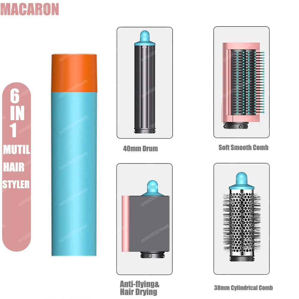 New Multil Hair Styler Auto Curling Dryer Wrap Hot/Cold Air Dryer 1300W Hair Straightener Curling Barrel Brush Salon Hair Dryer
