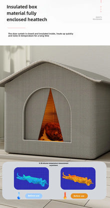 Stray Cat dog House Waterproof Outdoor Winter Warm Pet Cave Sleeping Beds Home Foldable Washable for Small Dog Puppy Supplies