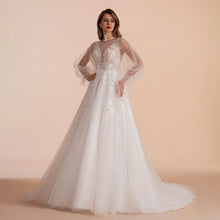 BEPEITHY Customized Boho Ivory A Line Lace Wedding Dresses For Bride Women 2023 Floor Length Sexy Garden White Bridal Gown New