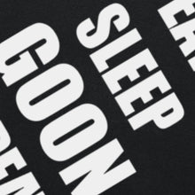 T-shirt graphique amusant Eat Sleep Goon Repeat pour hommes et femmes, pur coton, t-shirt humoristique streetwear à manches courtes, vêtement unisexe ample
