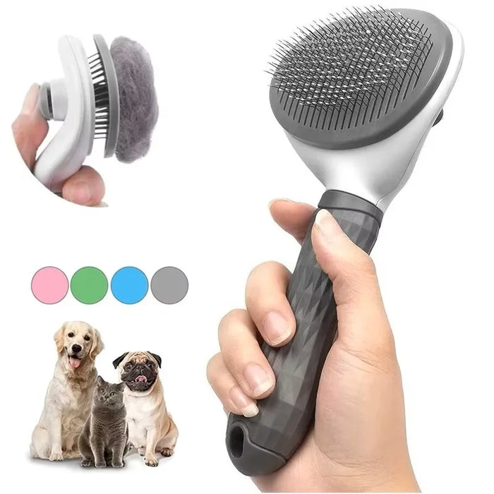 Brosse pour chien et chat, peigne auto-nettoyant pour poils d'animaux, outil de toilettage pour chiens et chats, peigne démêlant, accessoires de toilettage pour animaux
