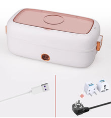 USB Electric Heated Lunch Box Stainless Steel School Student Travel Picnic Car 12V 24V Heating Food Warmer Container 220V Office