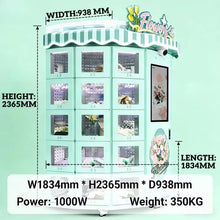 Customize Supplier Factory 30-grid Flower Cabinet Outdoor Fresh Floral Flower Bouquet Vending Machine with 32-inch Touch Screen