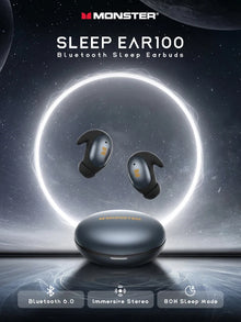 Monster Passive Noise Canceling Sleep Earphone Bluetooth 6.0 Sleep Earbuds for Side Sleepers Hifi Stereo TWS Wireless Headphone
