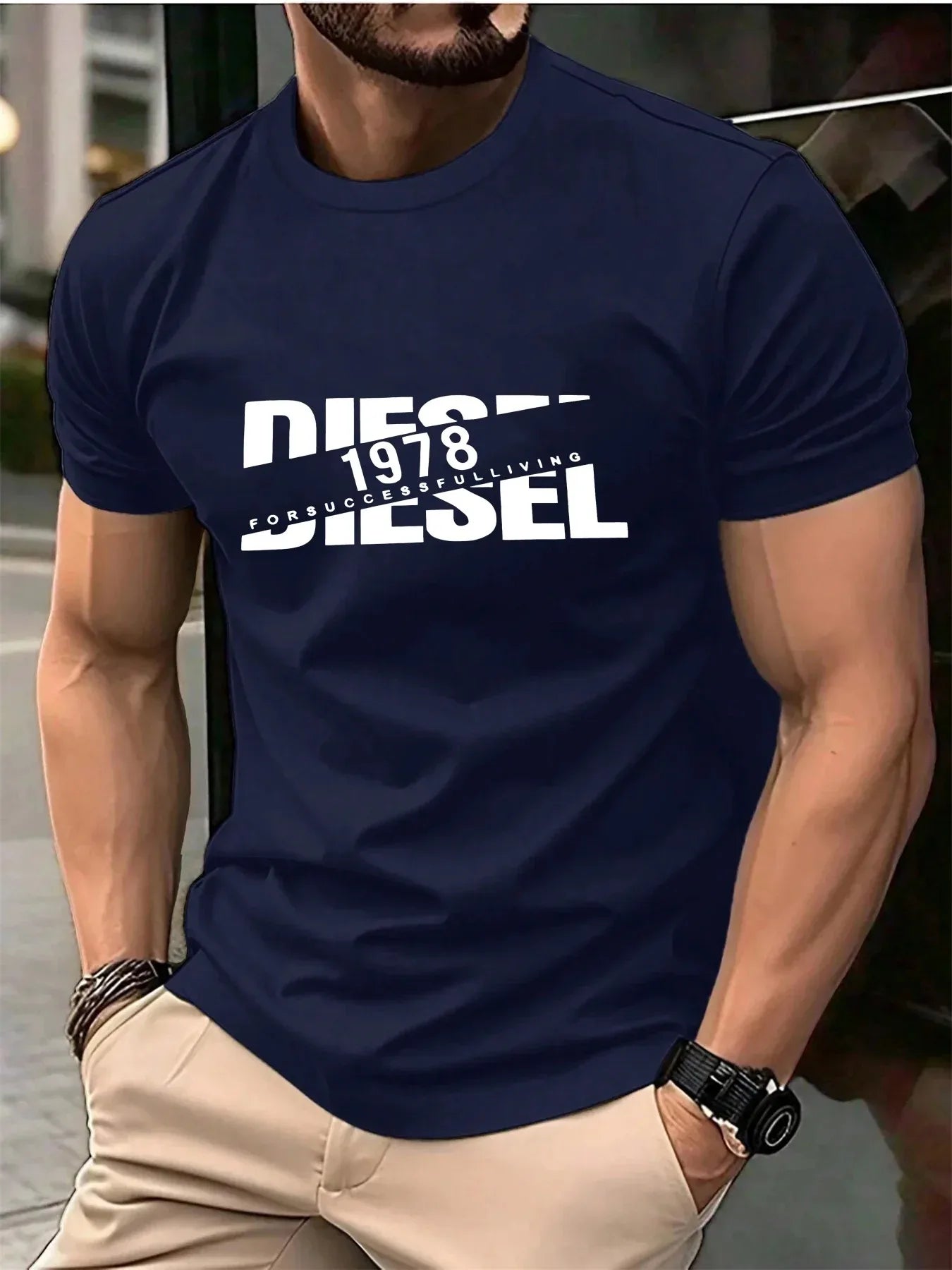 New Trend Polyester Short Sleeve Tee For Men And Women Black