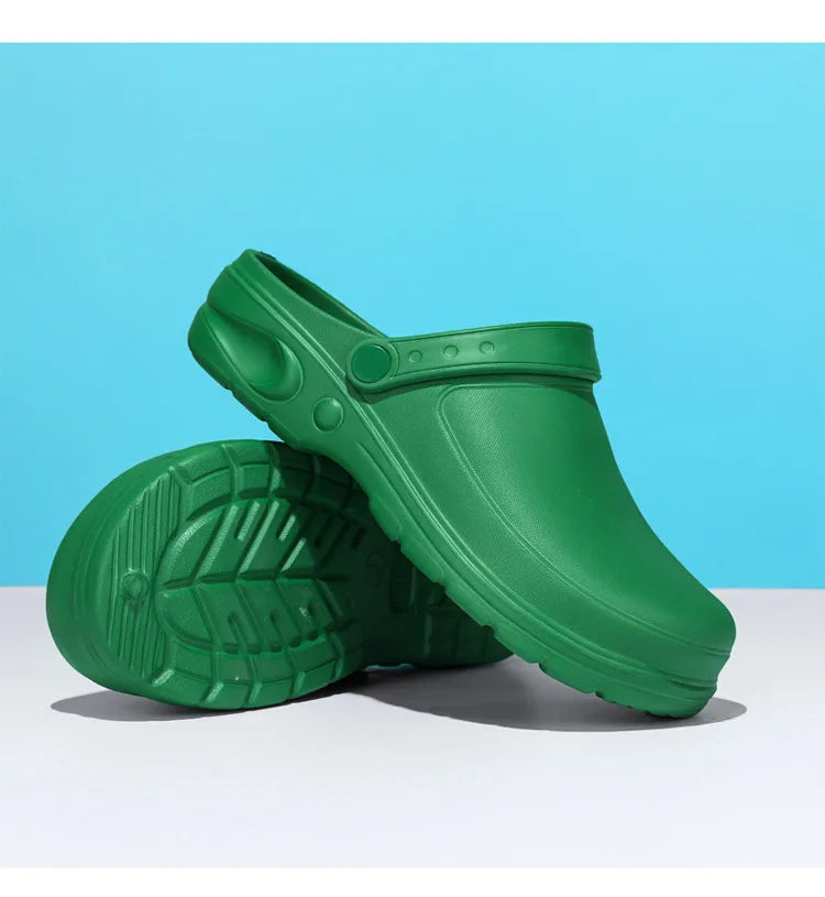 Non-Slip Closed-Toe Operating Room Slippers, Medical Closed-Toe Slippers, Hospital Clogs, Surgical Shoes for Departments, Dual-Use
