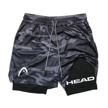Anime Berserk Head Running Shorts Men Fitness Gym Training 2 in 1 Sports Quick Dry Workout Jogging Double Deck Summer