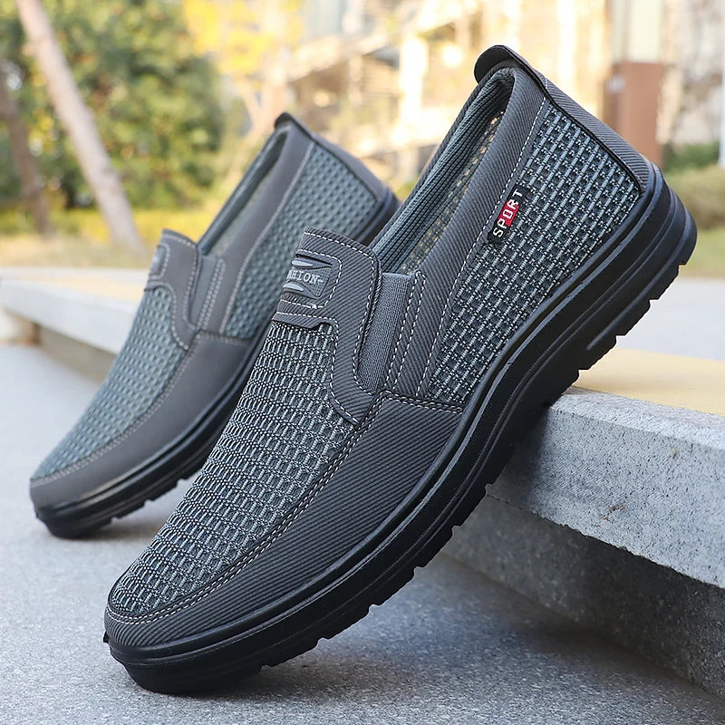 Men's Fashionable Solid Woven Knitted Running Shoes - Lightweight, Breathable, and Non-Slip - Perfect Sports Shoes for Outdoor Activities