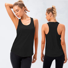 Women Quick Dry Yoga Tank Top Loose Fit Sports Tee