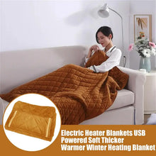 Winter Electric Heater Blanket USB Cordless Heated Blanket Washable Safe Heating Blanket Nap Soft Heating Pocket Blanket Shawl