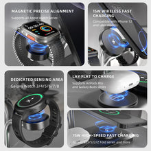 5 IN 1 Magnetic Wireless Charger Dual Phone and Watch Fast Charging For iPhone 17~12 Samsung Apple/Galaxy Watch Aipods Pro/Buds