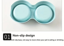 1 PCS Dual Bowl Stainless Steel Double Pet Bowls for Dogs and Cats - Non-Skid Base - Perfect for Food and Water - Easy to Clean