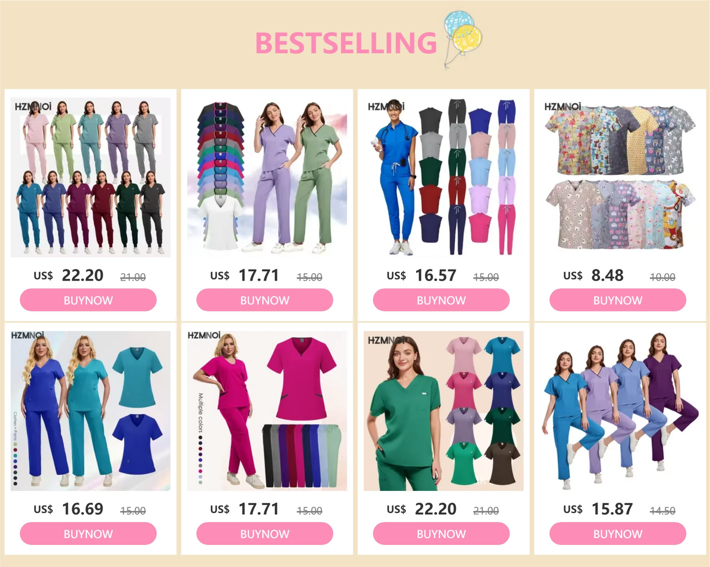 New Scrubs Nurse Uniforms Long Sleeve V-neck Top+Straight Pants Women Multicolor Nursing Scrubs Set Pet Doctor Medical Workwear