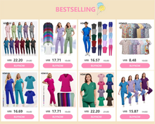 New Scrubs Nurse Uniforms Long Sleeve V-neck Top+Straight Pants Women Multicolor Nursing Scrubs Set Pet Doctor Medical Workwear