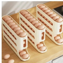 Boîte de rangement pour œufs à 4 niveaux, distributeur automatique à échelle pour réfrigérateur
