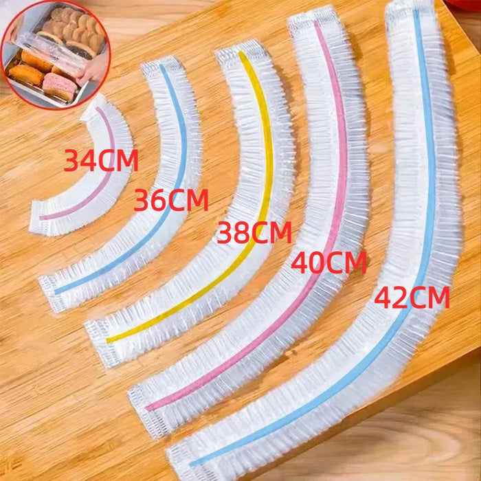 Housses alimentaires élastiques jetables colorées, couvercles de conservation, films extensibles pour assiettes, sacs de rangement de cuisine en nylon colorés