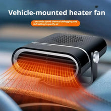 12V 120W Portable Car Heater, Fast Heating & Cooling Fan with 360° Rotation, Defogger Defroster, Cigarette Lighter Plug-in