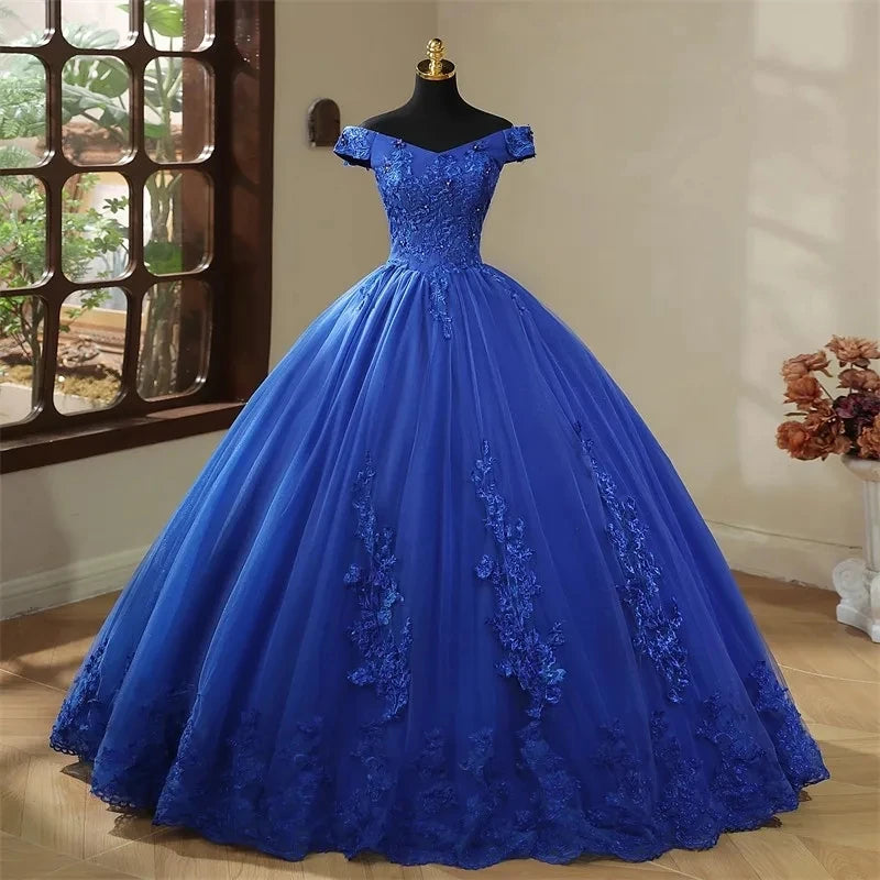 Y&M Novias Off Shoulder Plus Size Vestido De Noiva 2026 New Wedding Dress Train or Floor Customized large Bridal Tulle Mariage