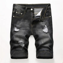 Summer Denim Shorts Men Fahsion Hole Jean Shorts Bermuda Skate Board Harem Mens Jogger Ankle Ripped Wave Knee Length Plus Size