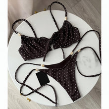 Push Up Bikini Set Women Beads Dot Swimwear Beachwear 2026