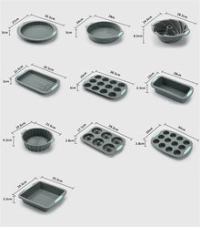 Silicone Fluted Cake Pans Non-Stick Kitchen Oven Baking Pans Easy Release Oven Cake Molds with Muffin Pan Donut Pan Loaf Pan