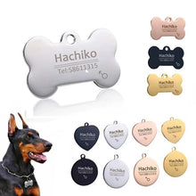 Personalized Engraved Pet ID Name Cat Dog Pet ID Anti-lost Tag Pendant for Cat Puppy Dog Collar Tag Keyring Bone Pet Accessories