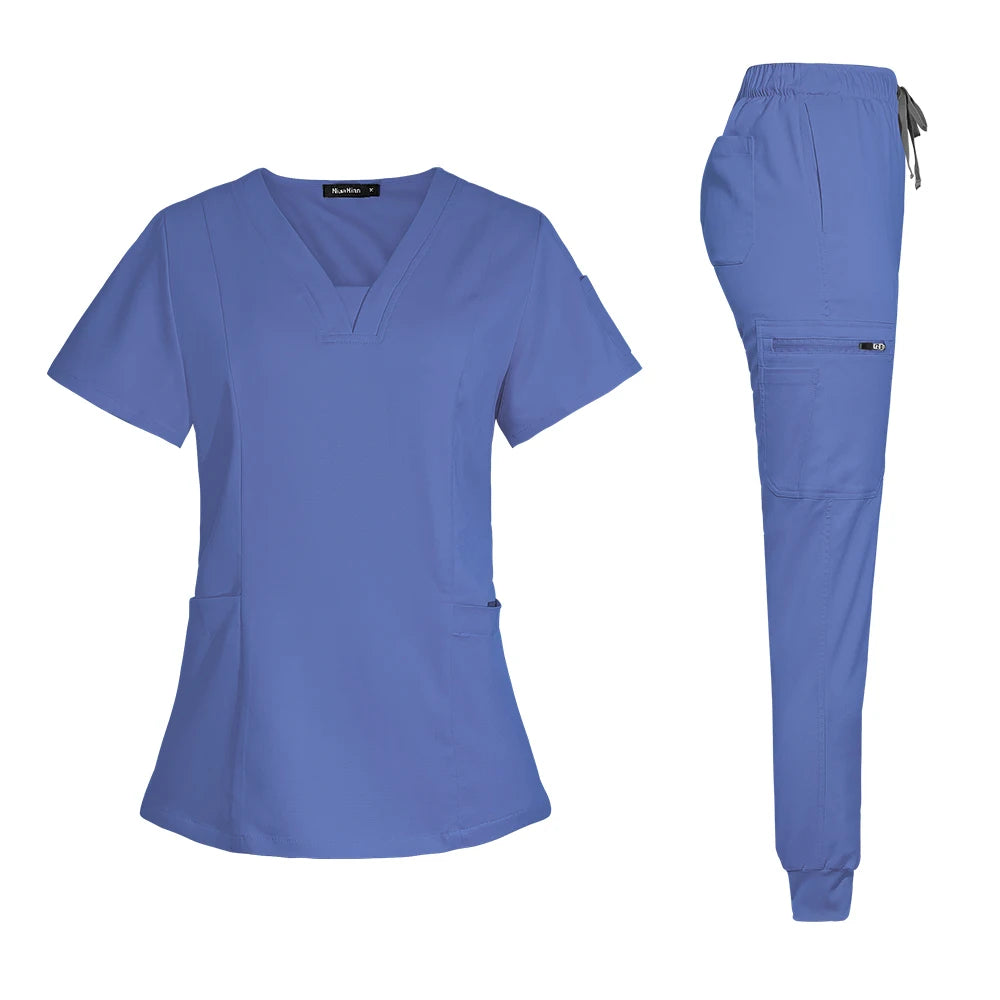 High-quality Thickened New Slim Operating Room Medical Uniform Set Short-sleeved Nurse Nursing Accessories Surgical Gown XS-XXL