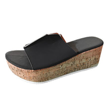Wedges Slippers Summer Shoes for Women Leather Open Toe Beach Shoes Platform Slippers Women Flats Sandalias De Mujer Verano 2024