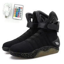 Remote Control LED Mag Shoes Fashion Light Up Sneakers  for Men Air Shoes USB Recharging Shoes Back To The Future Boots 1989